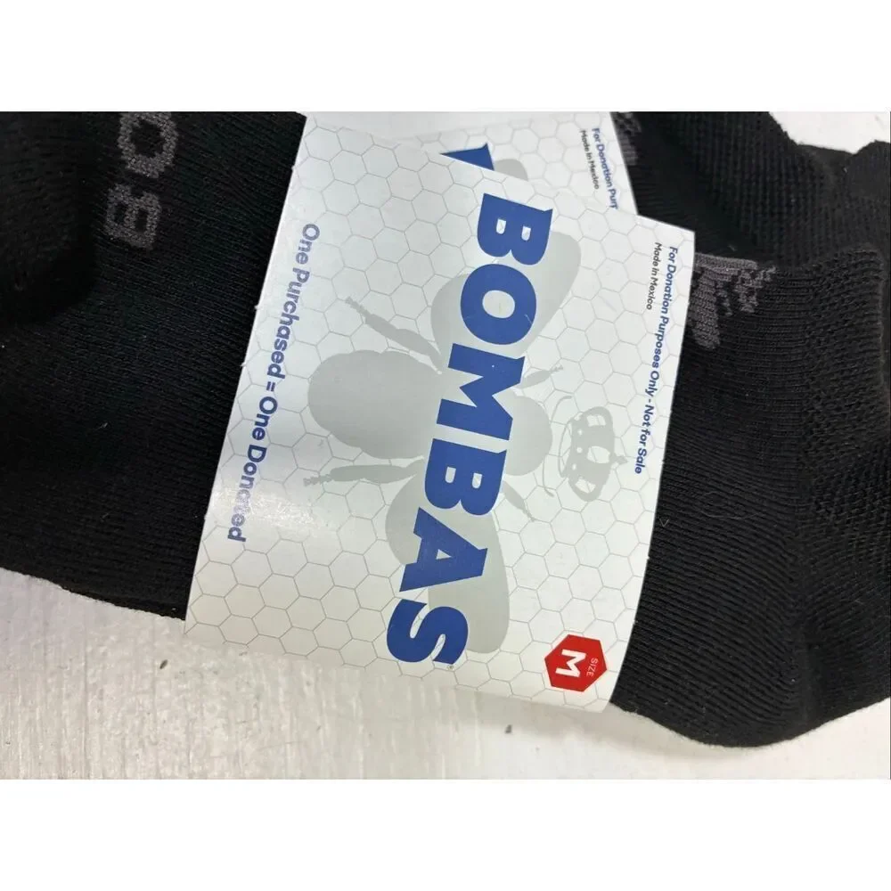 Bombas NWT 2 Pair of Honeycomb Support Ankle Socks in Black Size M
